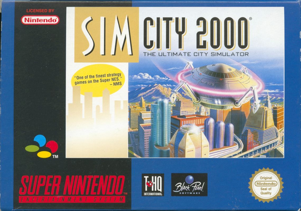 SimCity box art for Super Famicom